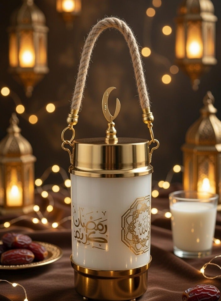 Ramadan lantern, metal, 30 cm long